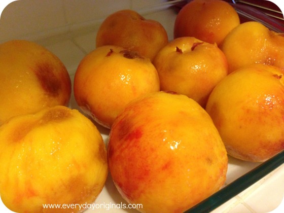 skinned peaches